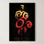 Crimson Coil – Surreal Expressionist Silhouette Abstract Wall Art 268