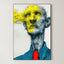 Yellow Splash – Surreal Expressive Line Portrait Wall Art 426