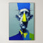 Blue Hat Man – Surreal Expressive Cross-Hatch Wall Art 425