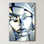 Chrome Mask – Surreal Liquid Metal Portrait Wall Art 576