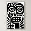 Plant Face Folk – Surreal Primitive Folk Print Wall Art 437