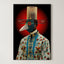 Masked and Adorned – Surreal Fashion Ceremonial Wall Art 440