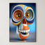 Spiral Skull – Surreal Ceramic Whimsical Wall Art 409