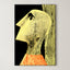 Yellow Figure – Surreal Graphic Engraving Portrait Wall Art 475