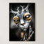 Chrome Antler – Surreal Mechanical Antler Portrait Wall Art 265
