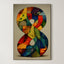 Mosaic Number Eight – Surreal Graphic Symbol Wall Art 249