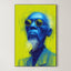 Blue Elder – Surreal Urban Line Art Portrait Wall Art 427