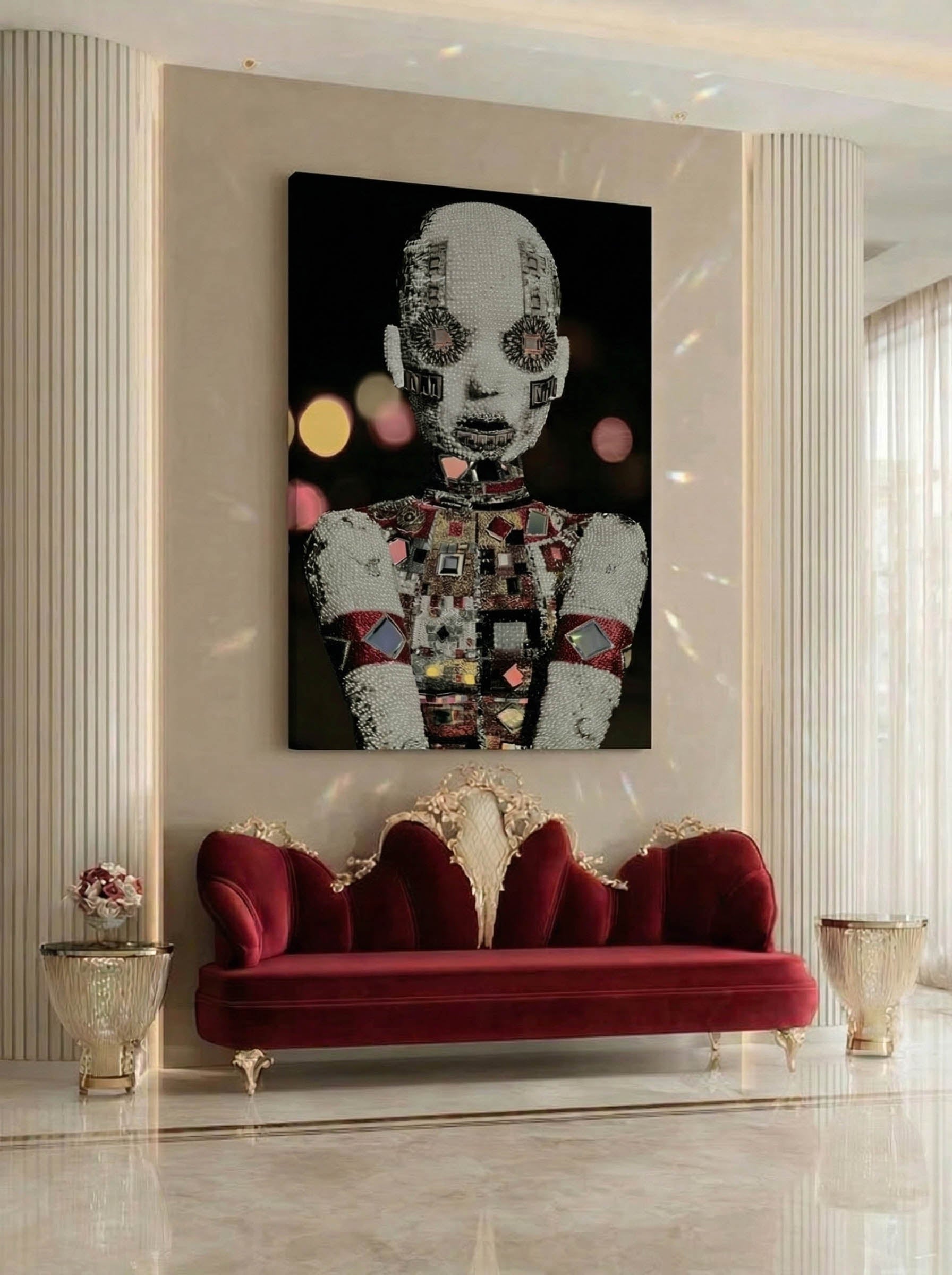 Surreal Embellished Figure – Surreal Figurative Wall Art 004