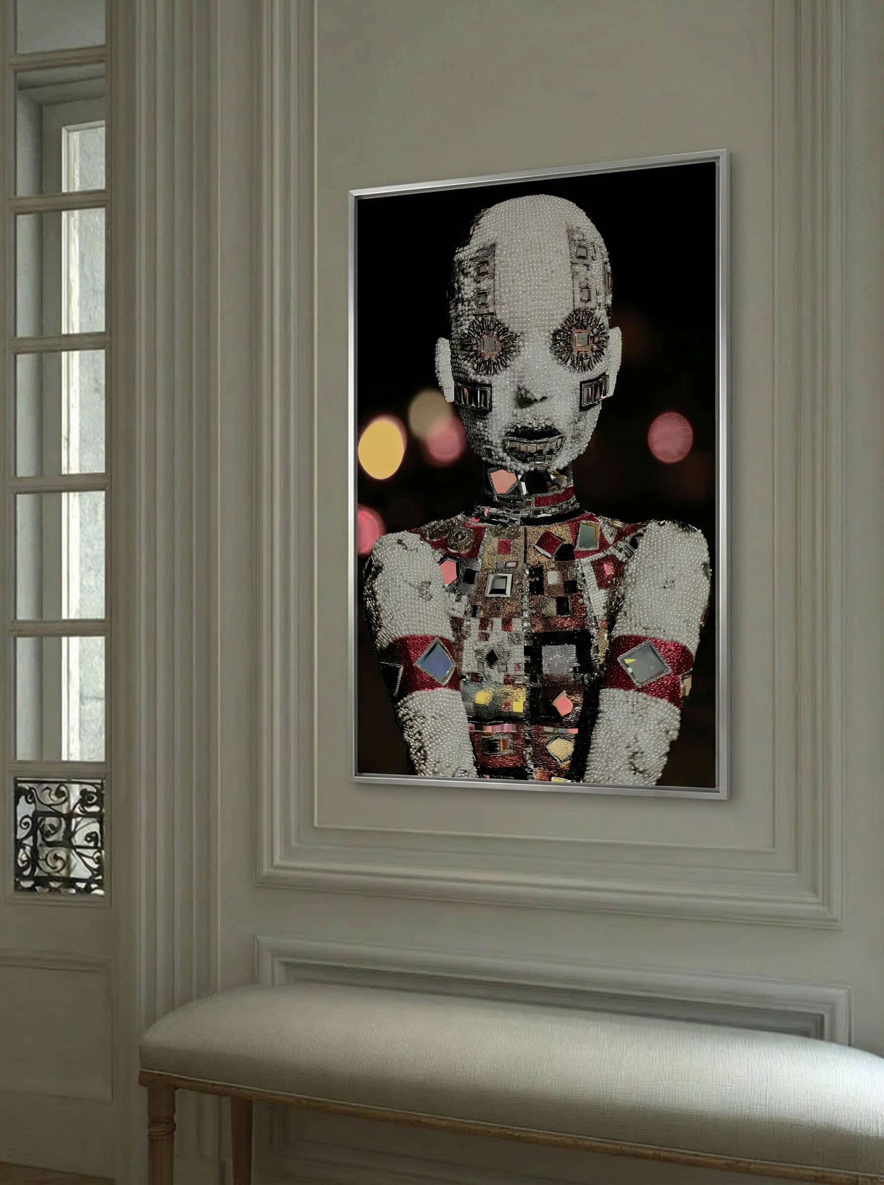 Surreal Embellished Figure – Surreal Figurative Wall Art 004