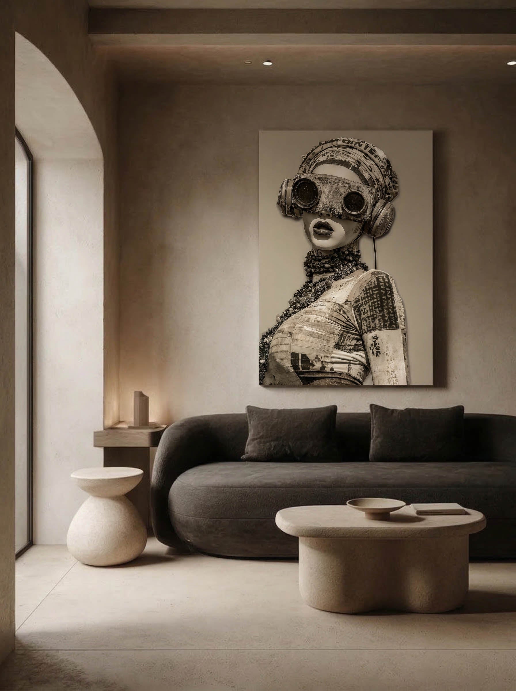 Contemporary Steampunk Portrait – Surreal Steampunk Wall Art 005
