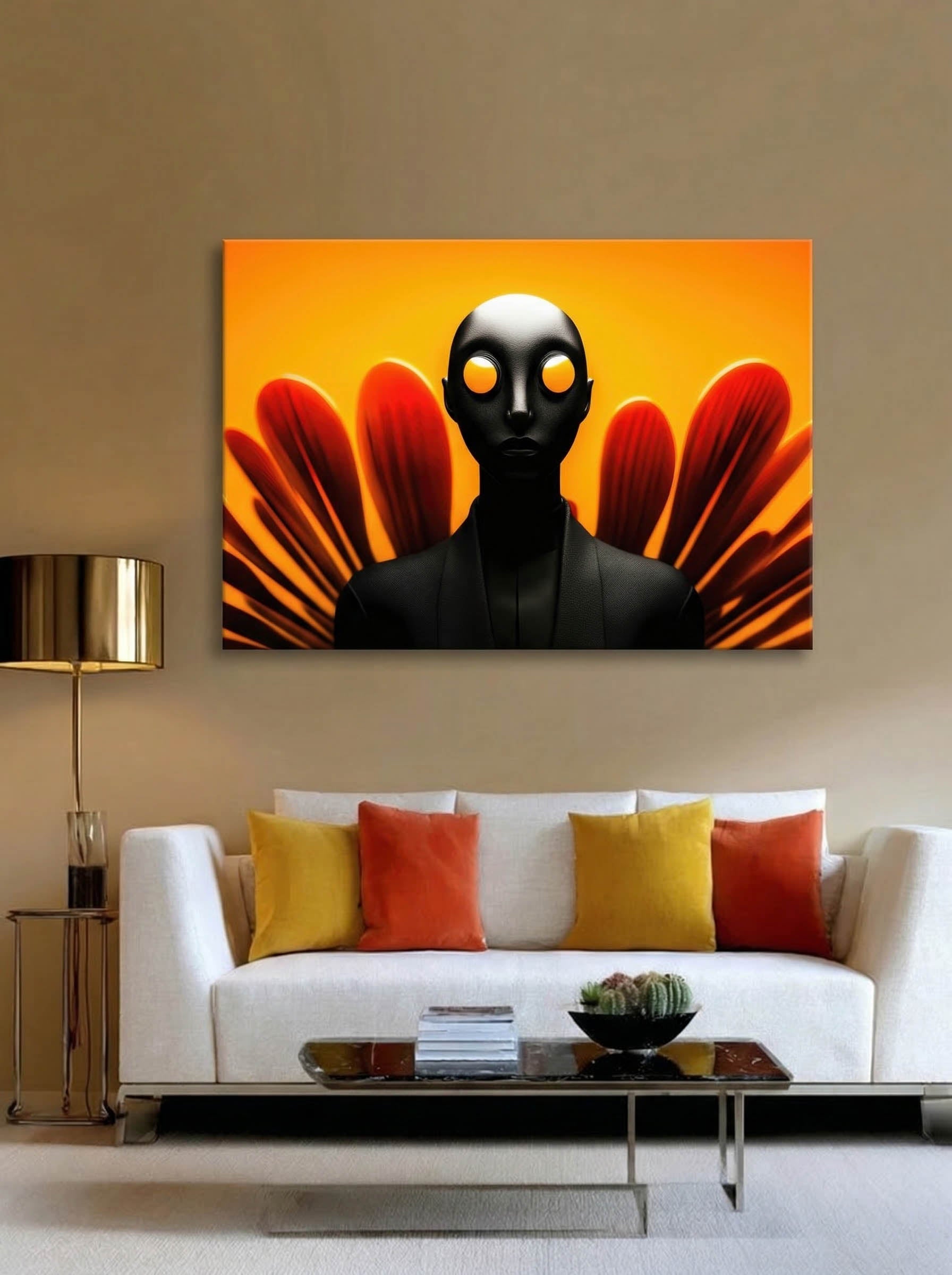 Conceptual Profile – Surreal Abstract Portrait Wall Art 008 Secondary image