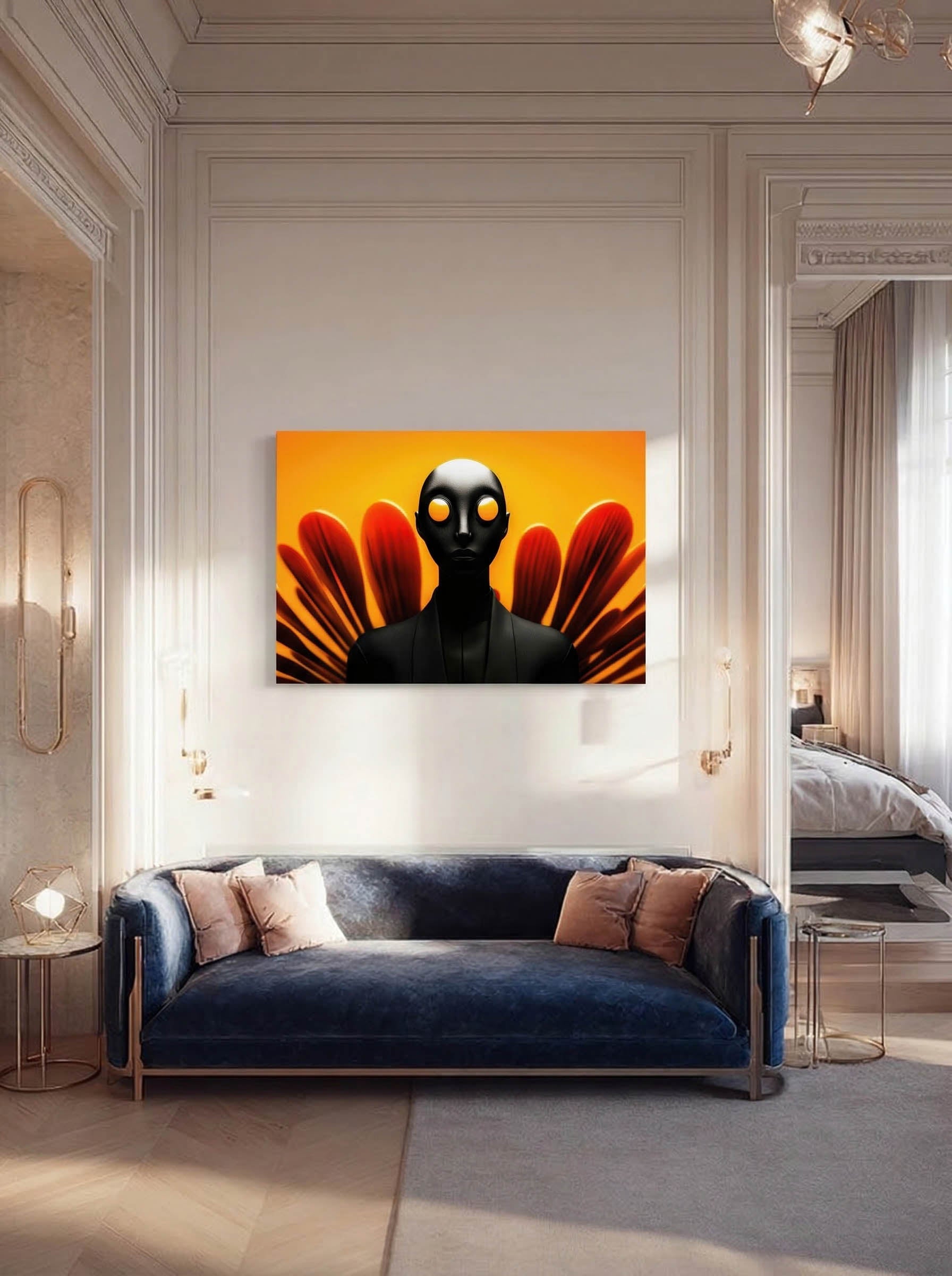 Conceptual Profile – Surreal Abstract Portrait Wall Art 008