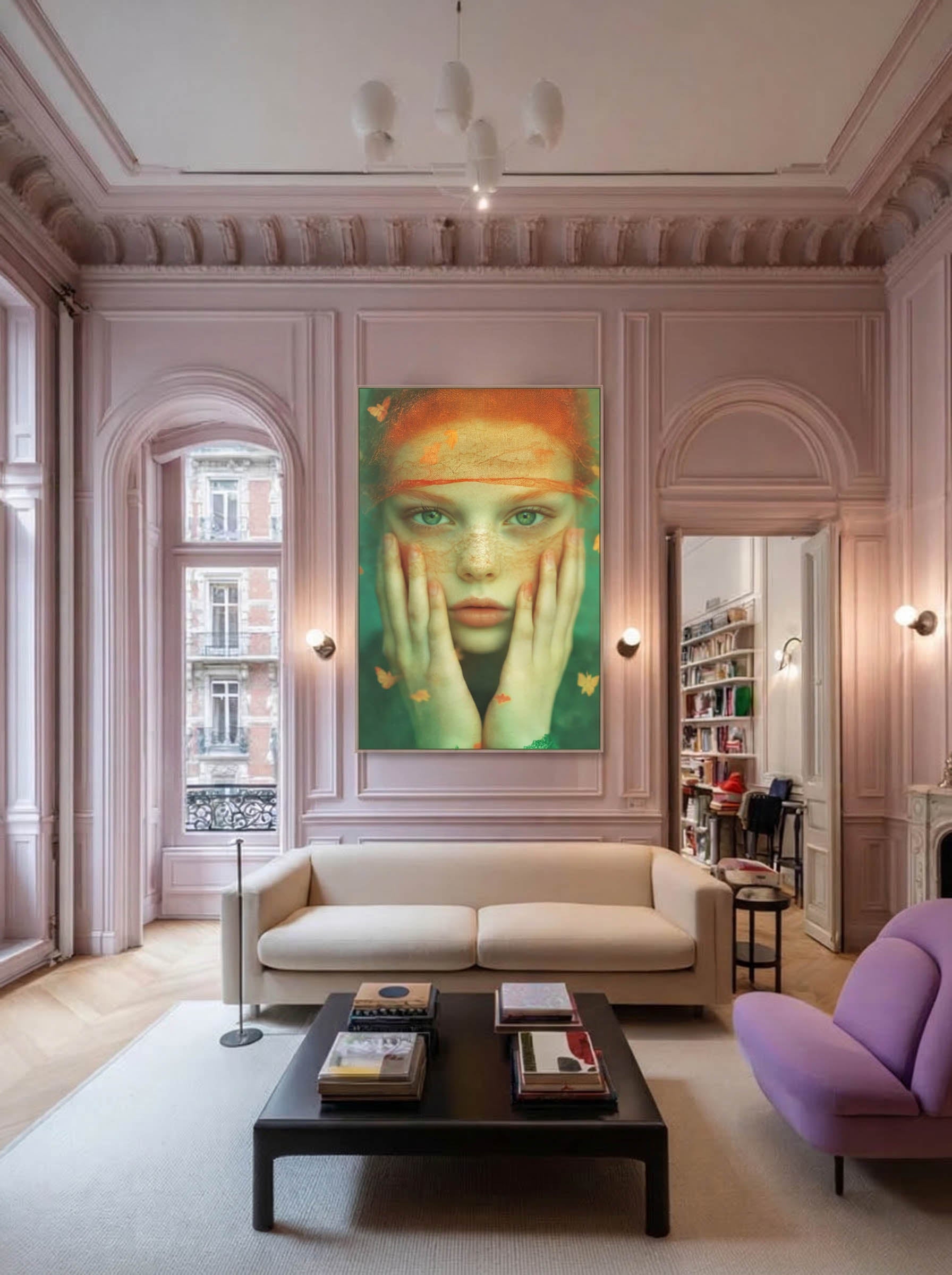 Ethereal Butterfly Portrait – Surreal Nature Wall Art 014
