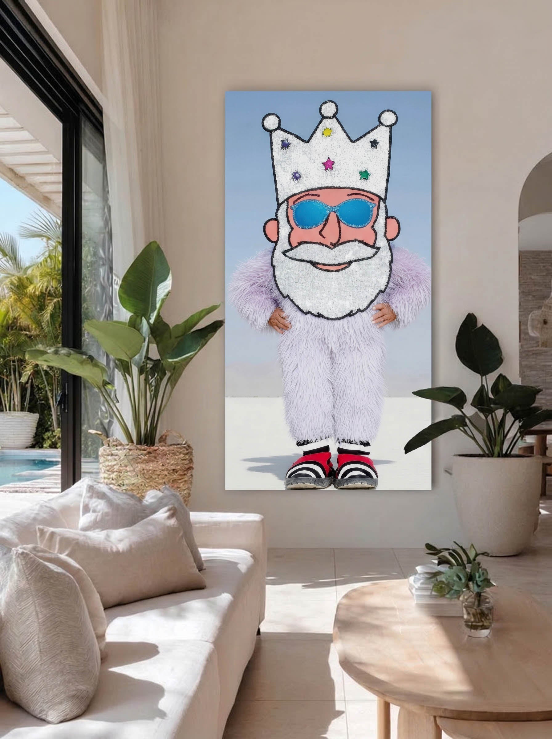 Contemporary Plush King – Surreal Regal Wall Art 017