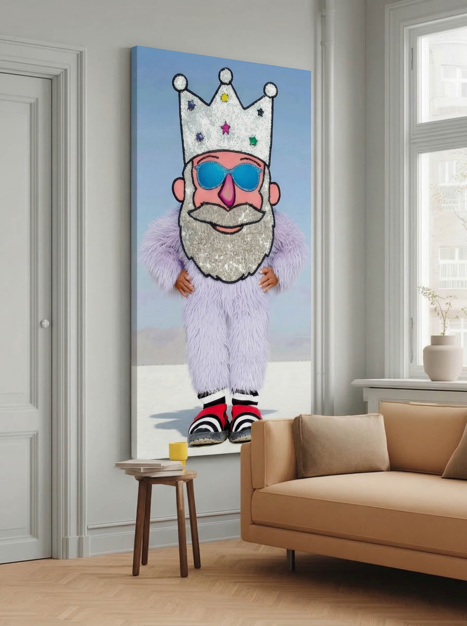 Contemporary Plush King – Surreal Regal Wall Art 017