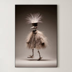 Avian Nomad – Surreal Folk Sculpture Bird Wall Art 418