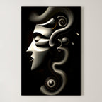 Mechanical Muse – Surreal Sculptural Portrait Wall Art 531
