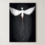 Etheric Descent – Surreal Winged Abstract Wall Art 599