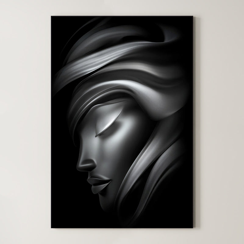 Shadow Grace – Surreal Wabi Sabi Portrait Wall Art 518 Main image