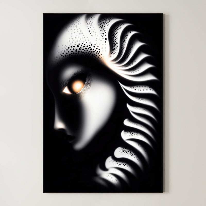 Amber Gaze – Surreal Contemporary Portrait Wall Art 510 Main image