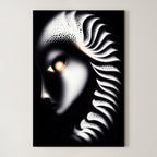 Amber Gaze – Surreal Contemporary Portrait Wall Art 510