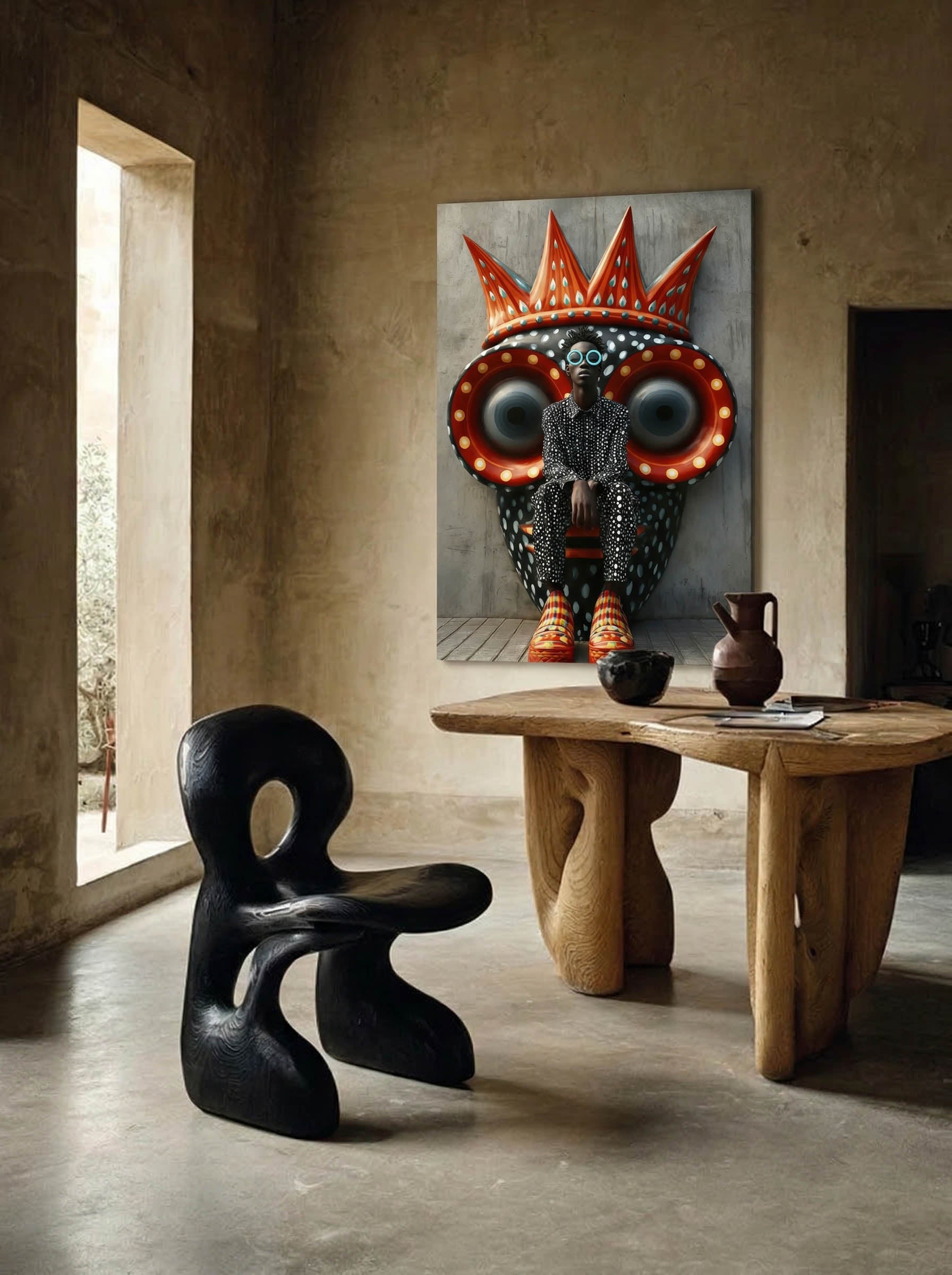 Stylized Narrative Composition – Surreal Storytelling Wall Art 027