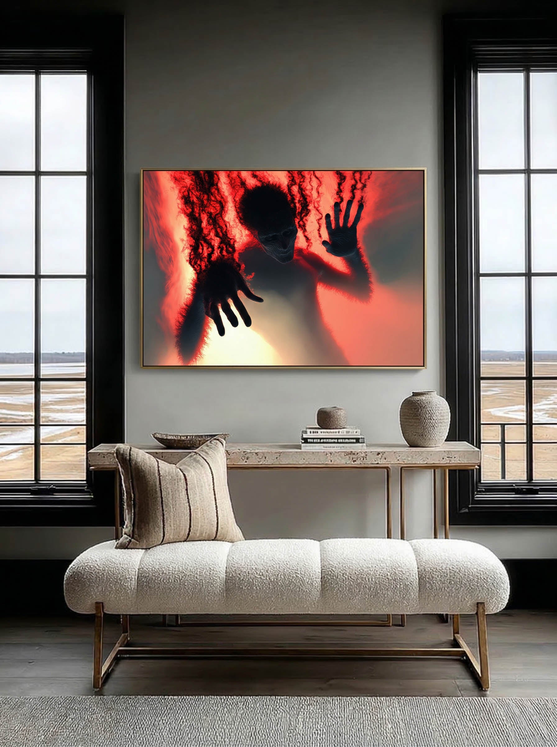Dark Surreal Figure – Surreal Shadow Portrait Wall Art 042 Secondary image
