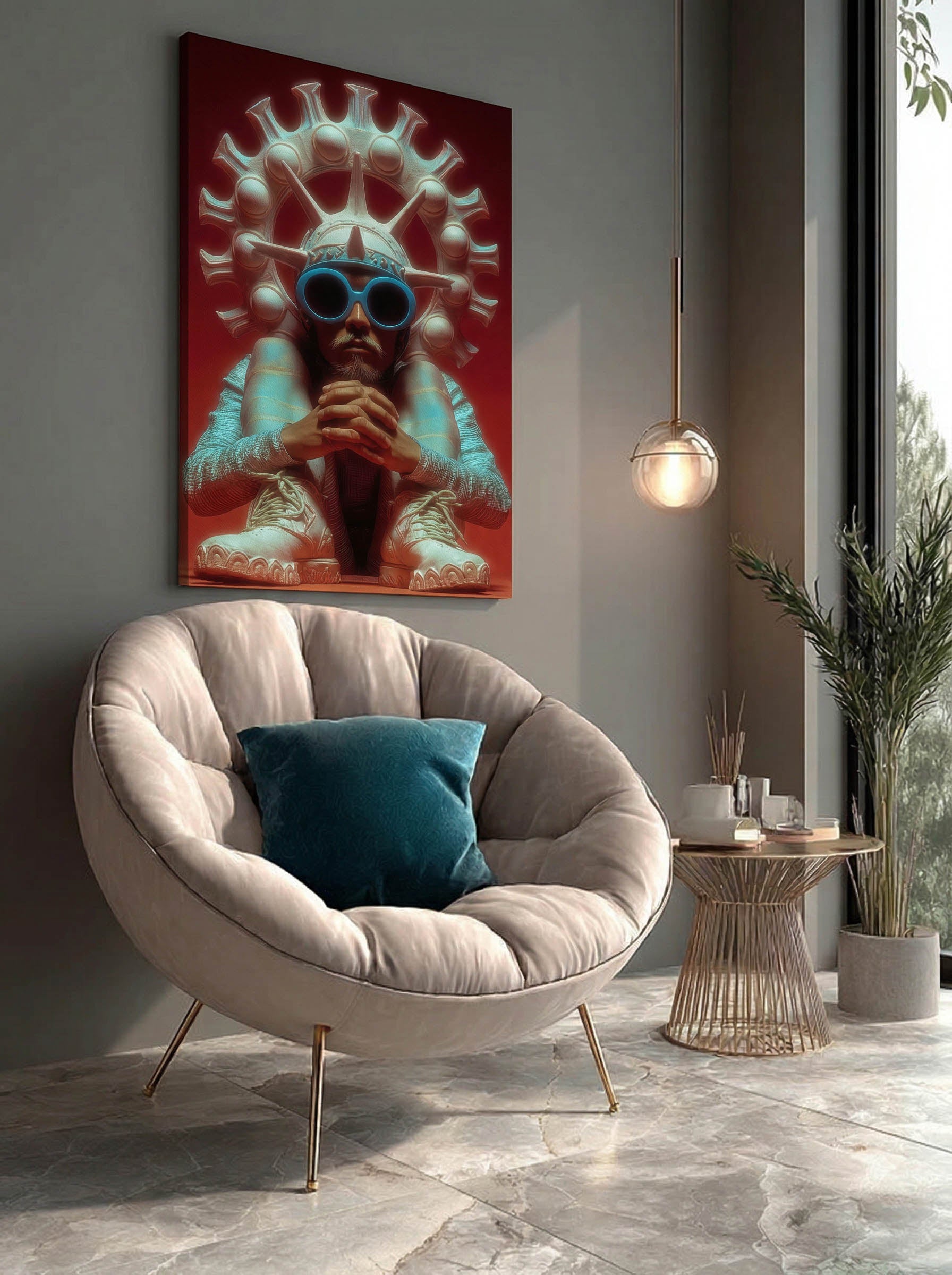 Contemporary Radiant Profile – Surreal Luminous Wall Art 053 Secondary image