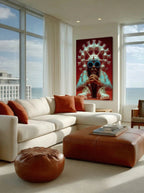 Contemporary Radiant Profile – Surreal Luminous Wall Art 053