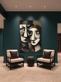 Cubist Couple Portrait 054