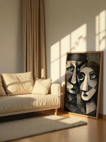 Cubist Couple Portrait 054