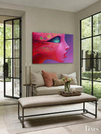 Neon Genesis – Surreal Psychedelic Cosmic Portrait Wall Art 070