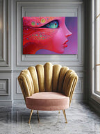 Neon Genesis – Surreal Psychedelic Cosmic Portrait Wall Art 070