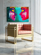 Magenta Echoes – Surreal Psychedelic Dual Portrait Wall Art 071