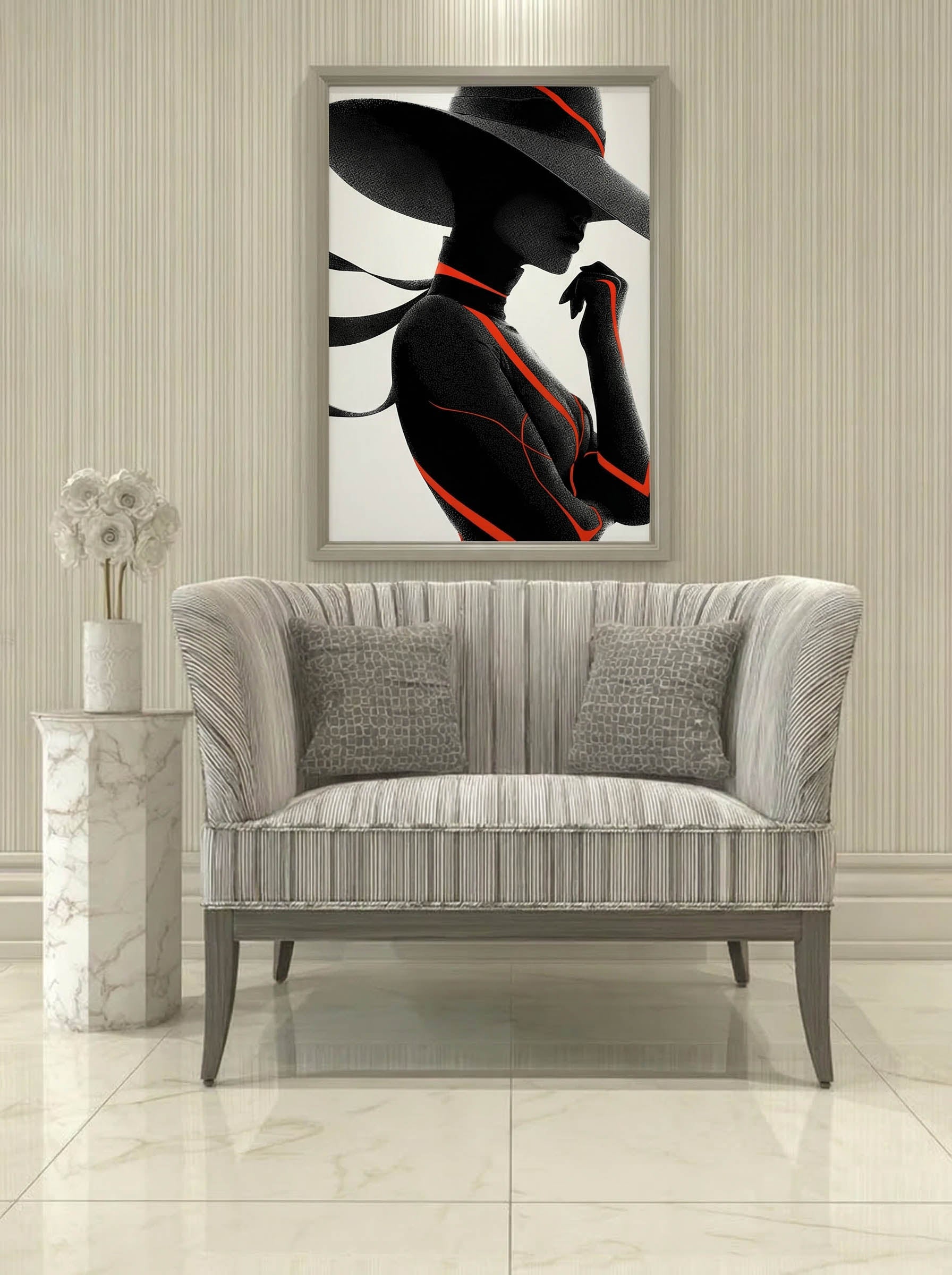 Graphic Fashion Illustration – Surreal Fashion Wall Art 072 Secondary image