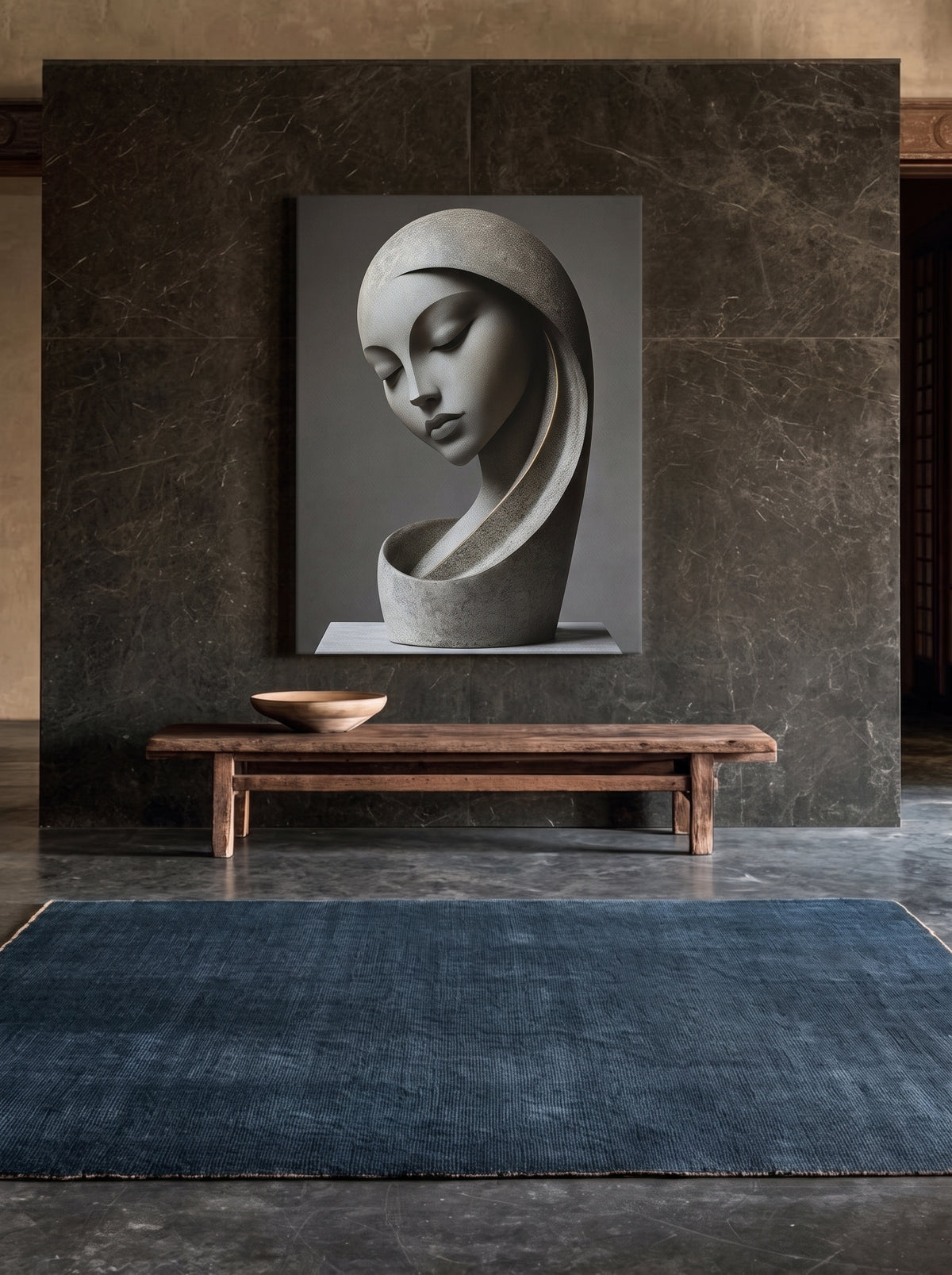 Serene Modern Sculpture 074