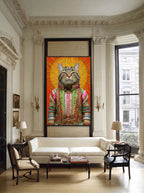 Regal Cat Portrait – Surreal Animal Wall Art 078