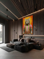Regal Cat Portrait – Surreal Animal Wall Art 078