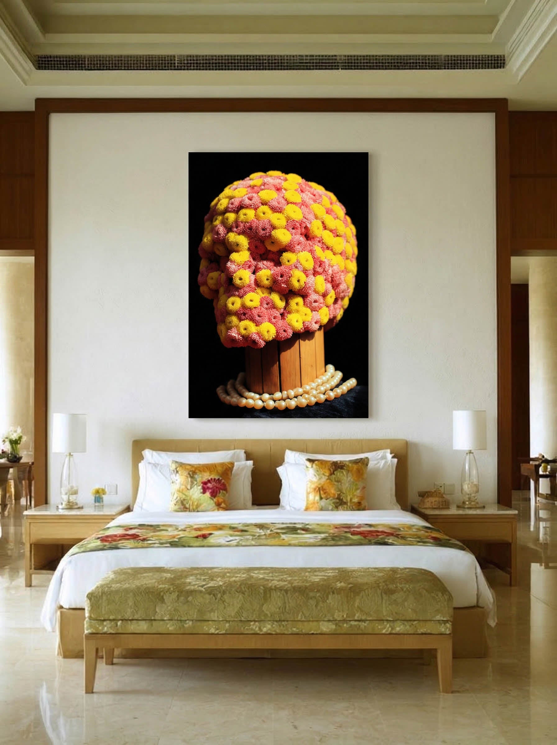 Floral Skull Art – Surreal Gothic Wall Art 079 Secondary image