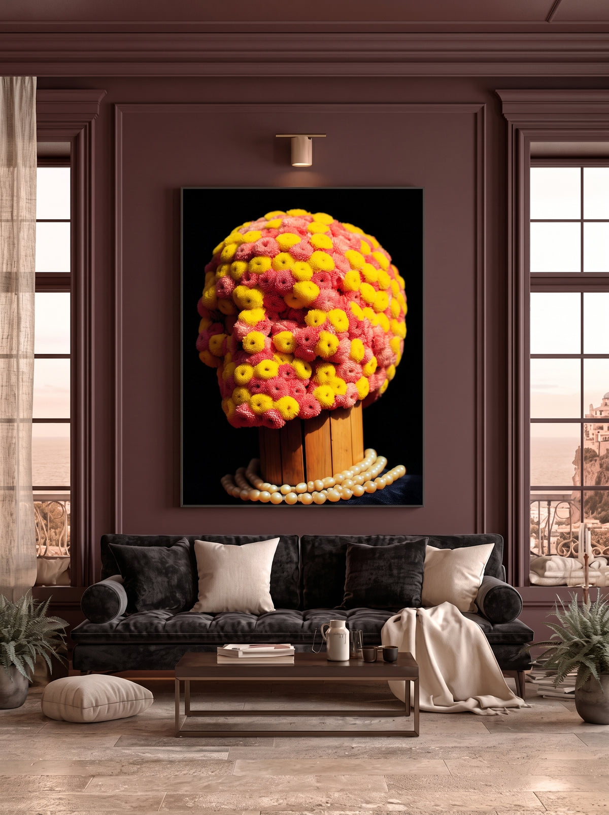 Surreal Botanical Skull 079