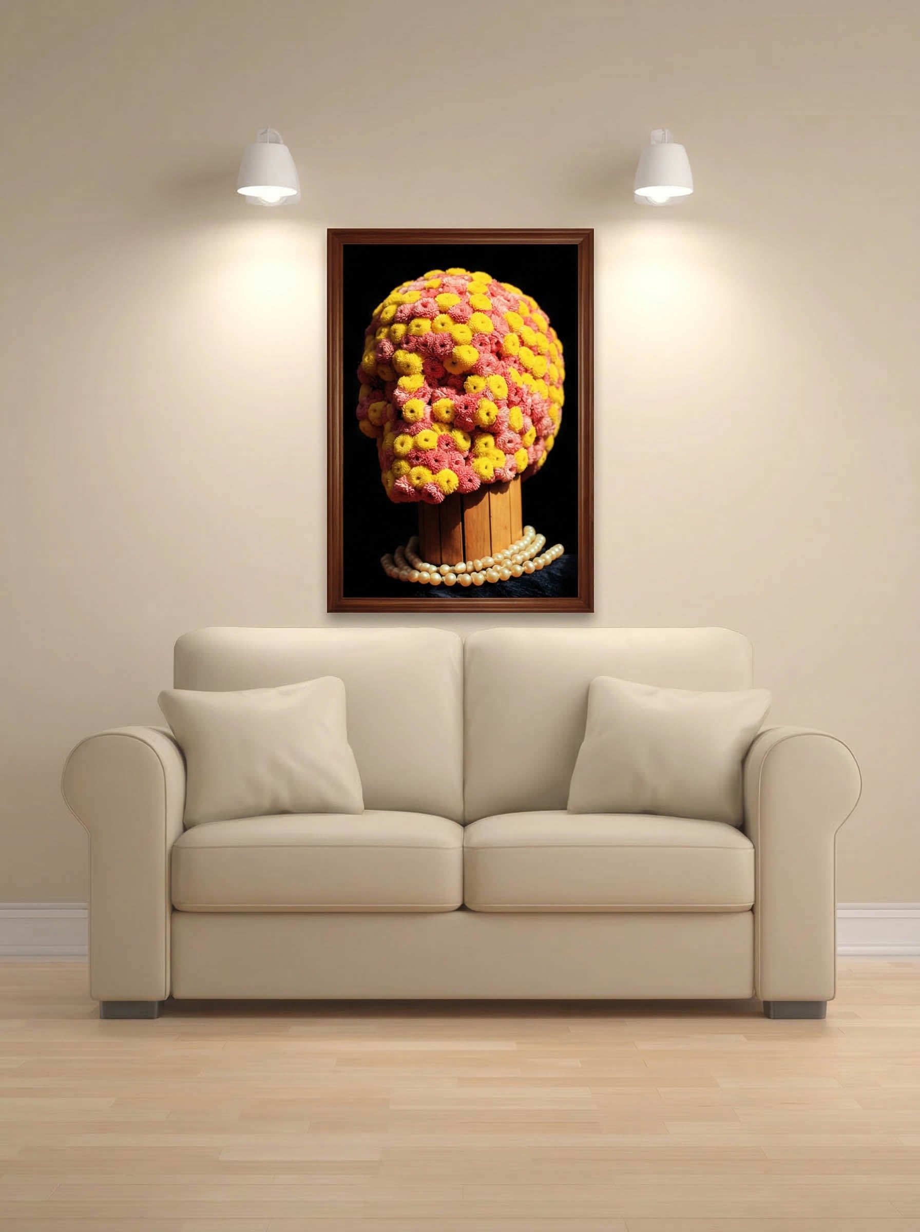 Floral Skull Art – Surreal Gothic Wall Art 079