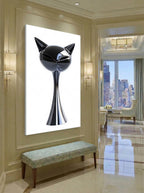 Modern Abstract Cat – Surreal Animal Wall Art 084