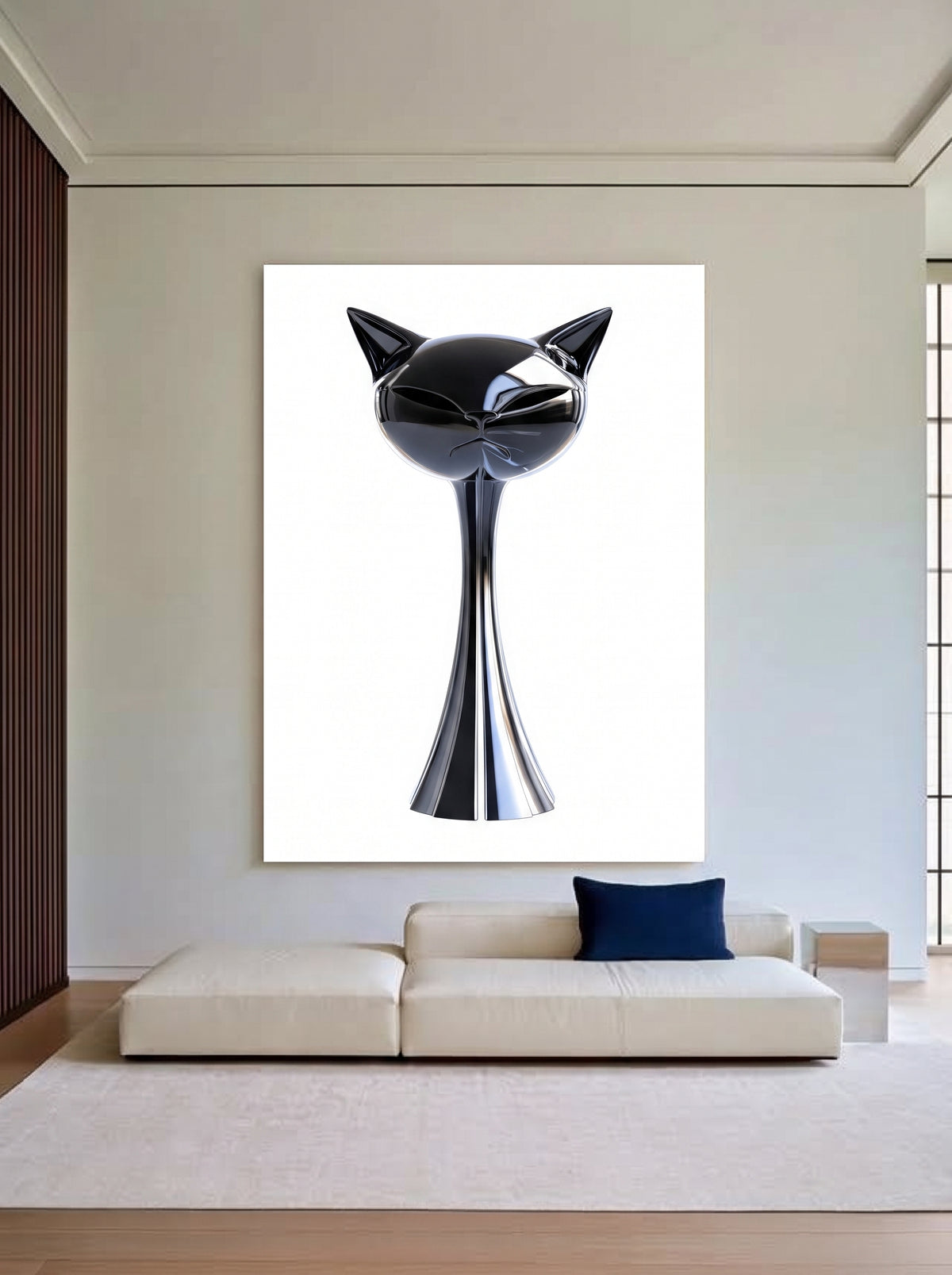 Minimalist Cat Sculpture 084