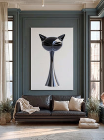 Minimalist Cat Sculpture 084
