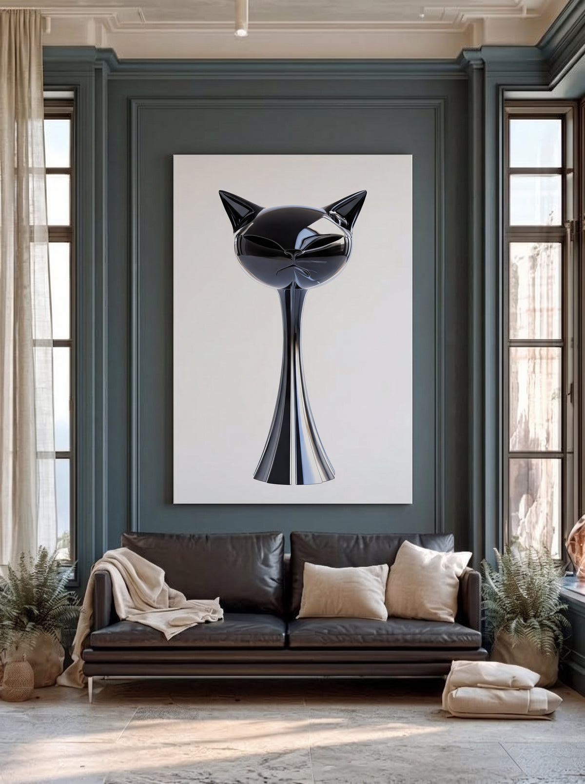 Minimalist Cat Sculpture 084