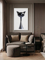 Modern Abstract Cat – Surreal Animal Wall Art 084