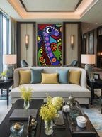 Pop Folk Animal – Surreal Folk Art Wall Art 090