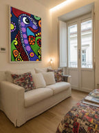 Pop Folk Animal – Surreal Folk Art Wall Art 090