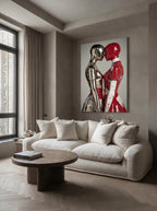 Sculptural Couple Art – Surreal Romantic Wall Art 096