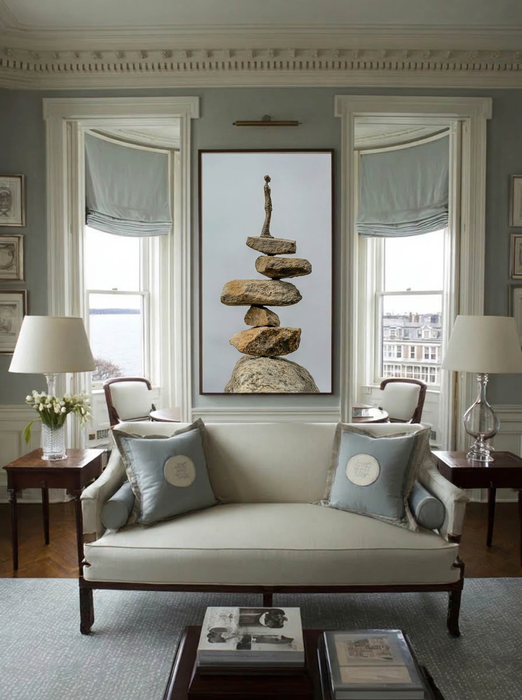 Figure and Stone Art – Surreal Sculptural Wall Art 099